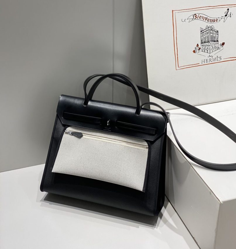 Hermès Herbag 31Cm noir — réplique - Image 4