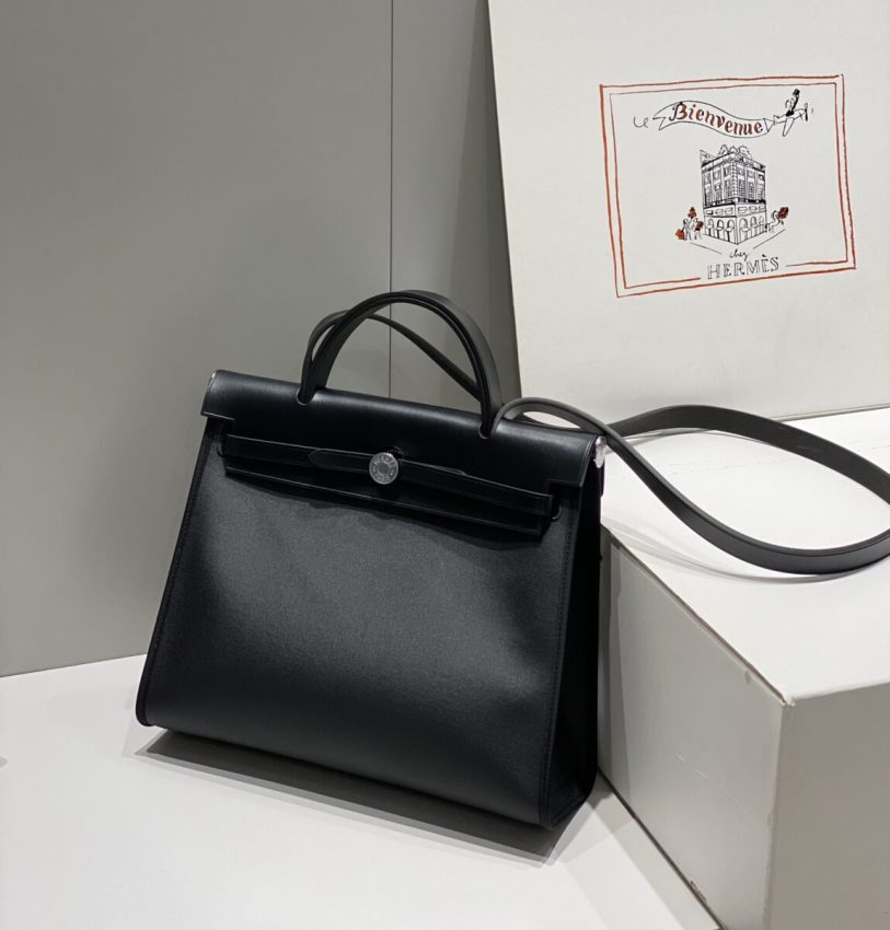 Hermès Herbag 31Cm noir — réplique - Image 5