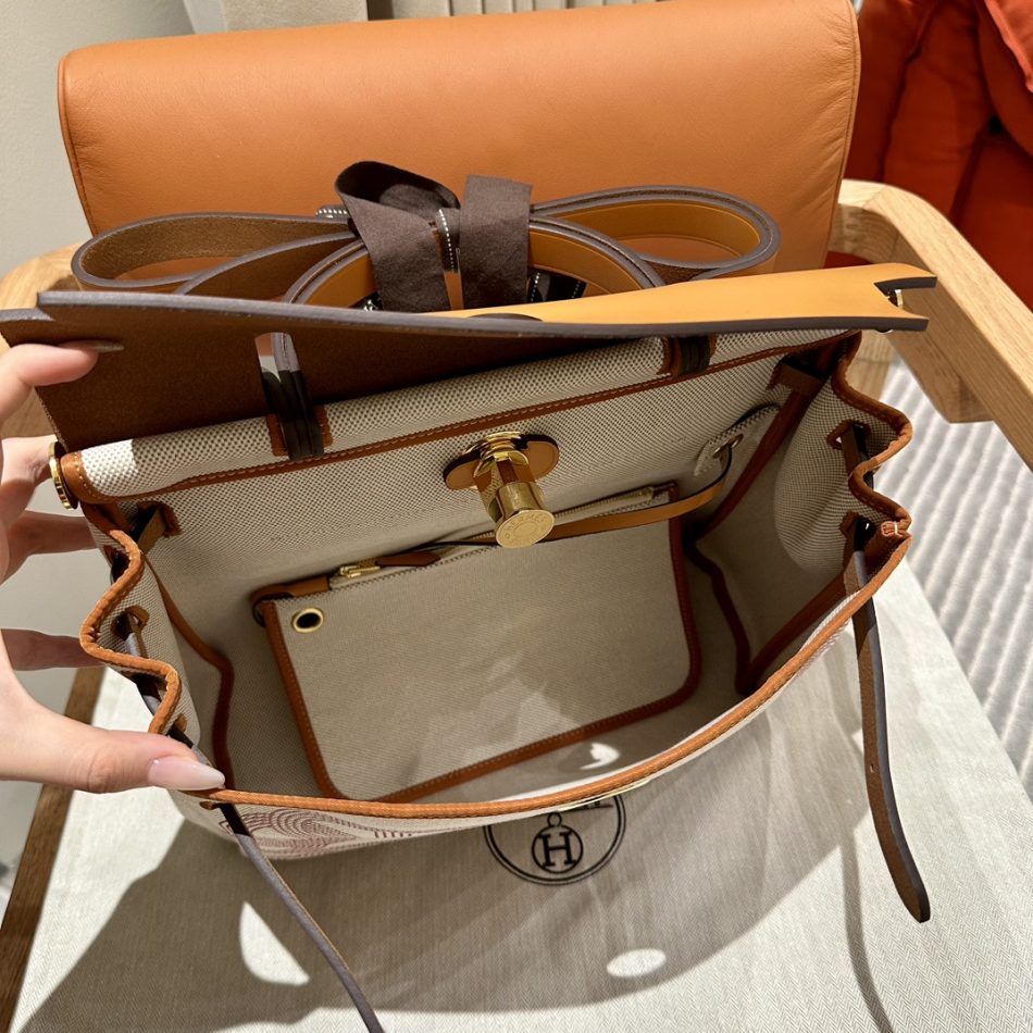 Hermès Herbag 31Cm Circuit Orange — réplique – Image 4