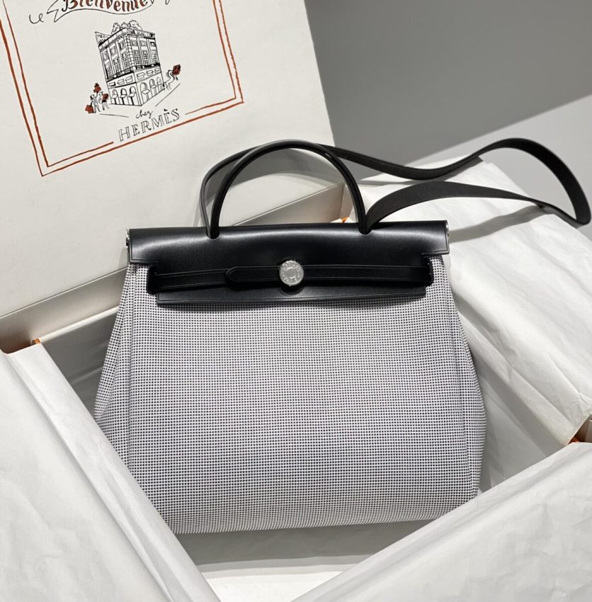 Hermès Herbag 31Cm blanc — réplique - Image 9