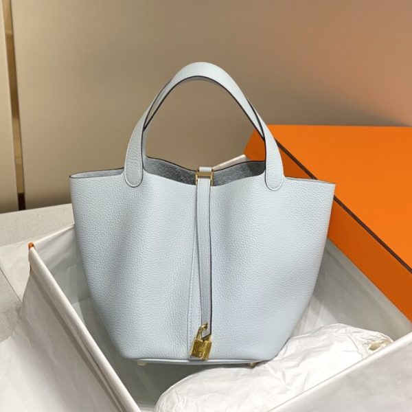 Hermès Picotin Lock Holy Grail bleu — réplique