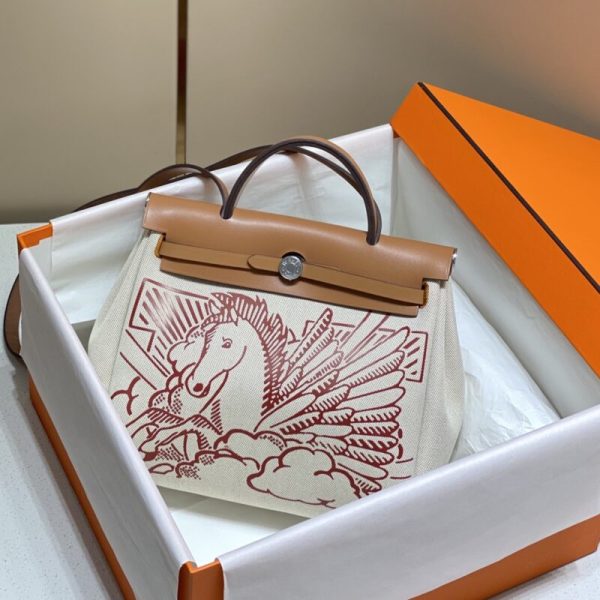Hermès Herbag 31Cm marron Horse — réplique