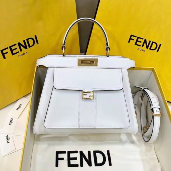Fendi Peekaboo avec Patch Pocket blanc — réplique