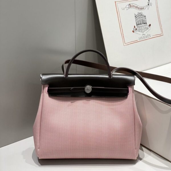 Hermès Herbag 31Cm rose — réplique