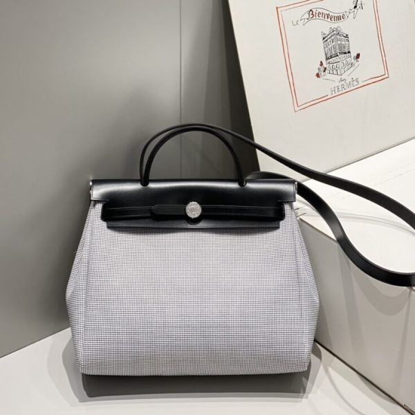 Hermès Herbag 31Cm blanc — réplique