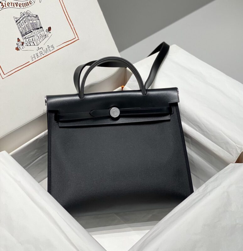 Hermès Herbag 31Cm noir — réplique