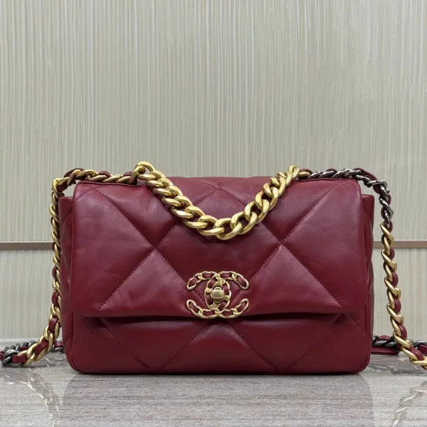 Sac Chanel 19 petit format coloris rouge — réplique