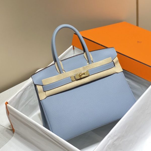 Hermès Birkin Linen bleu — réplique