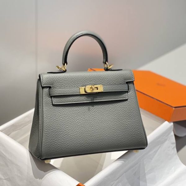 Hermès Kelly Mini Cumulonimbus gris — réplique