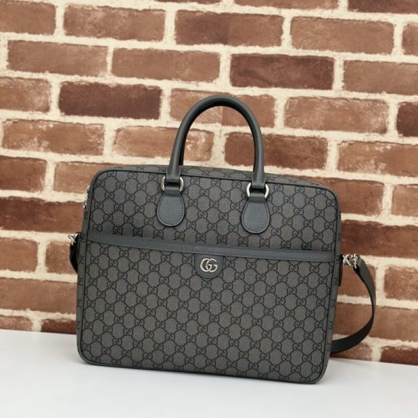 Gucci à bandoulière porte-documents gris — réplique