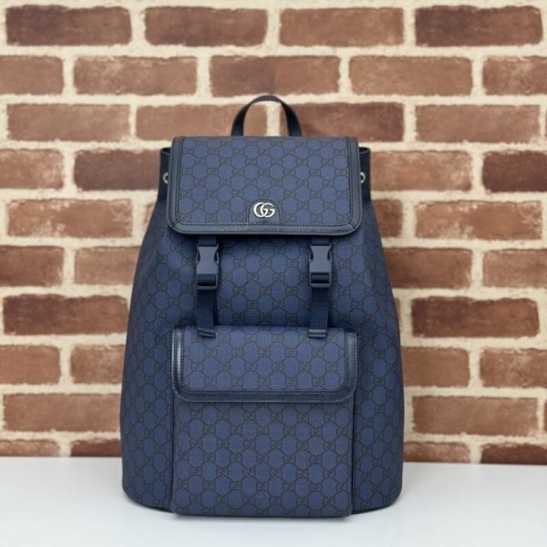Gucci grand format Ophidia sac à dos bleu — réplique