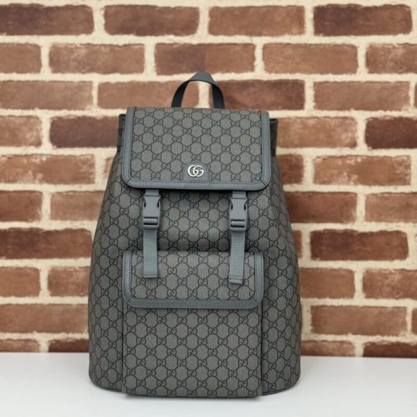 Gucci grand format Ophidia sac à dos gris — réplique