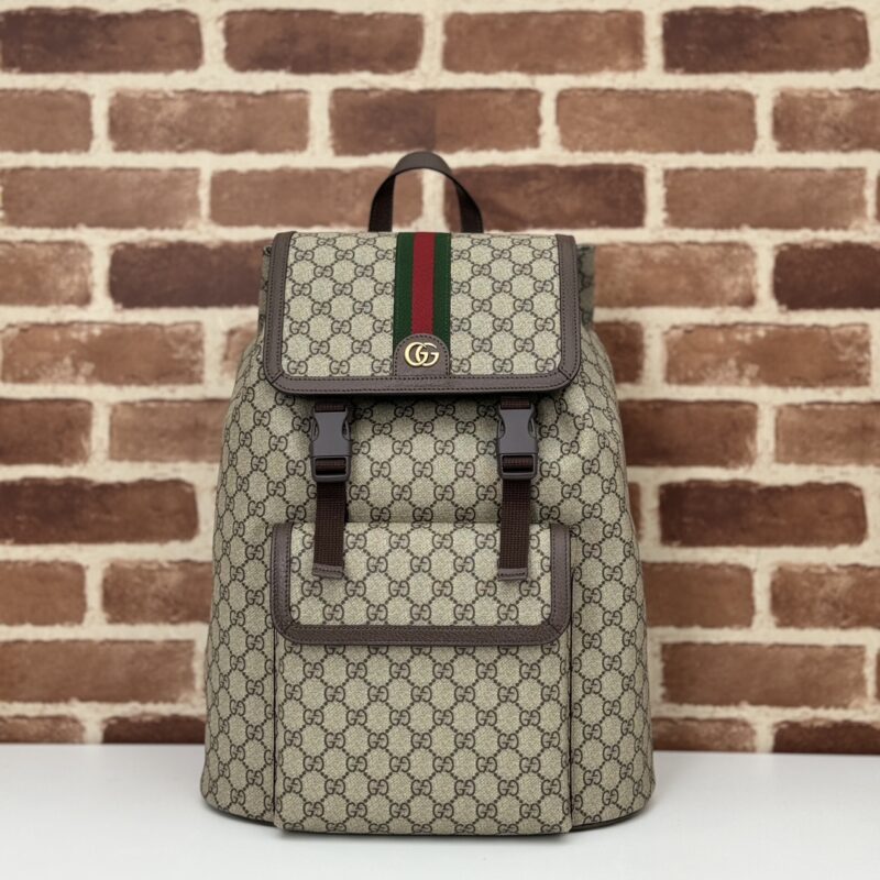Gucci grand format Ophidia sac à dos Beige — réplique