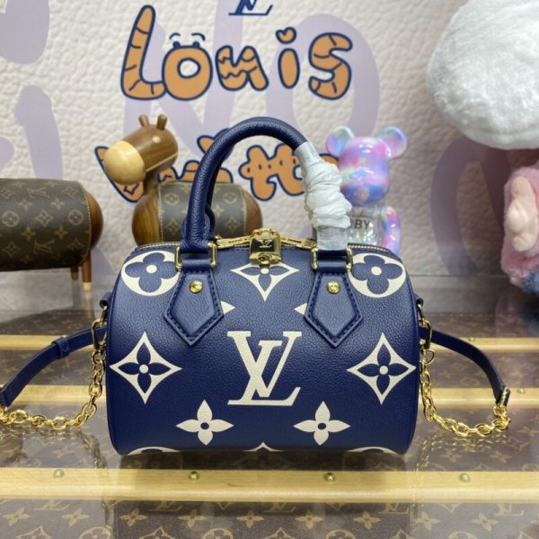Louis Vuitton Speedy Bandouliere 20 bleu — réplique