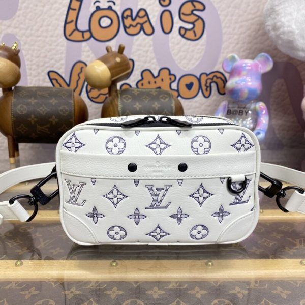 Louis Vuitton Alpha besace blanc toile — réplique