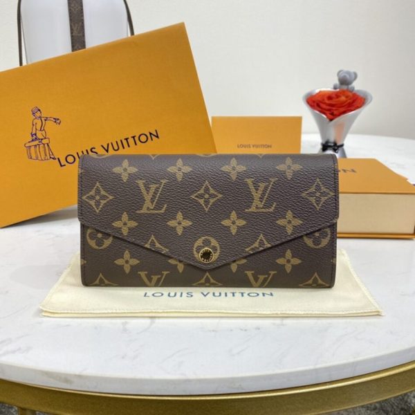 Louis Vuitton Sarah portefeuille marron — réplique