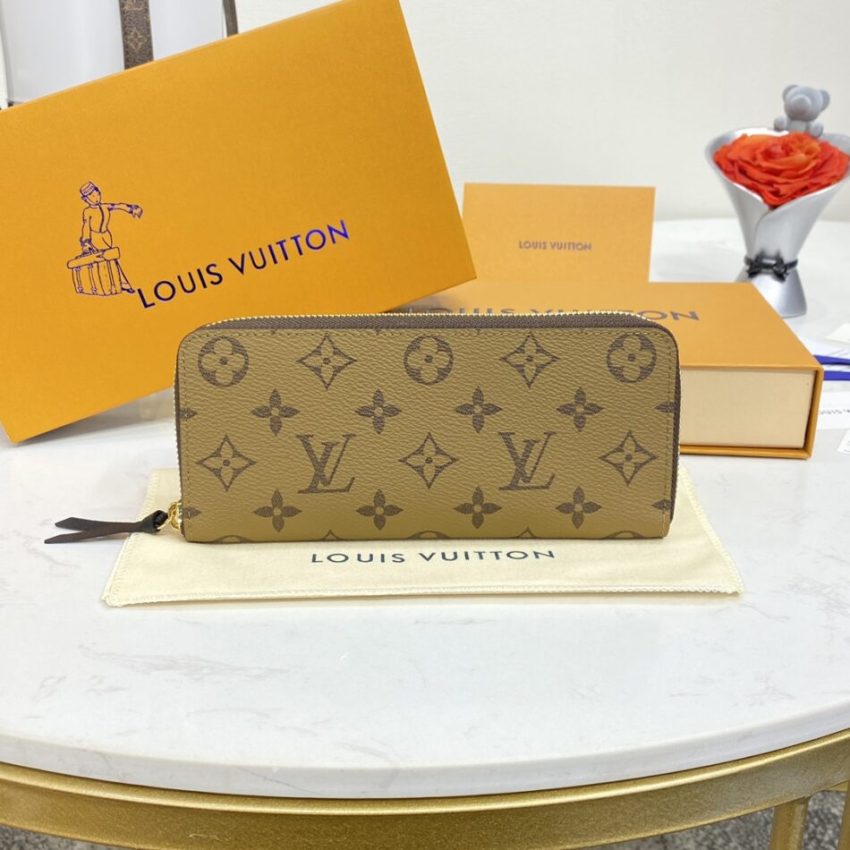 Louis Vuitton Clemence portefeuille Light marron — réplique