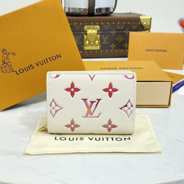 Louis Vuitton Zipper Coin Purse blanc&rose — réplique