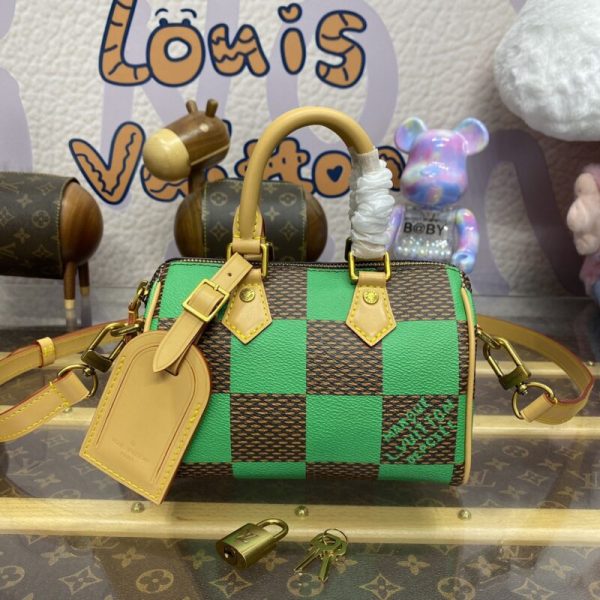 Louis Vuitton Speedy 18 vert Grid — réplique