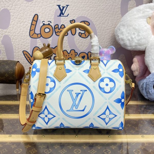 Louis Vuitton Speedy Bandouliere 25 bleu — réplique