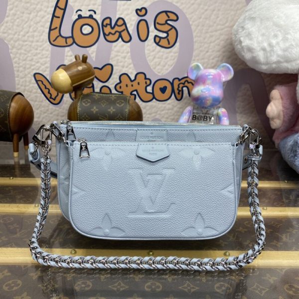 Pochette Multi Pochette Accessoires bleu clair — réplique Louis Vuitton