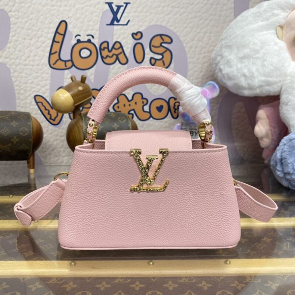 Loius Vuitton Capucines East West rose — réplique