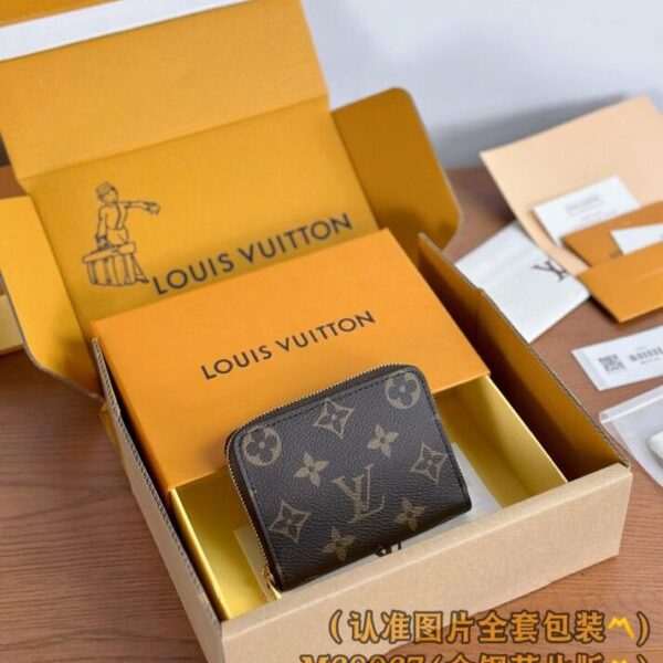Louis Vuitton Zipper Coin Purse marron — réplique