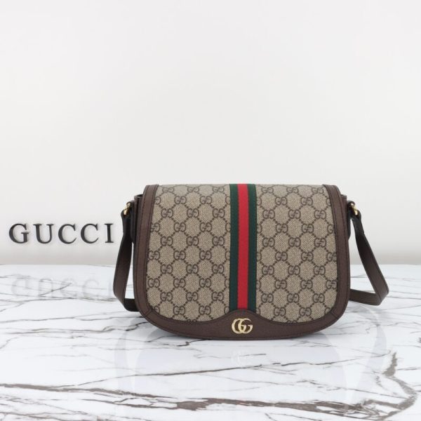 Gucci Ophidia GG sac porté épaule marron — réplique