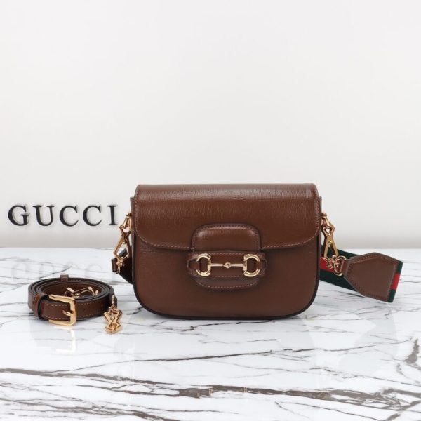 Gucci Horsebit 1955 Double G Mini marron — réplique