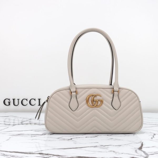 Gucci Marmont petit format avec poignée blanc — réplique