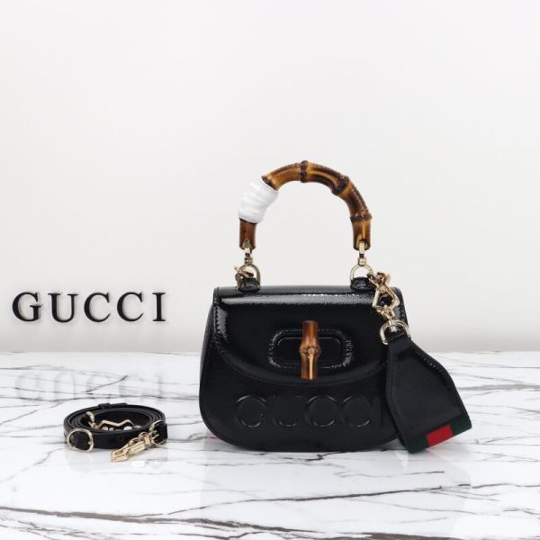 Gucci Bamboo 1947 Patent noir — réplique