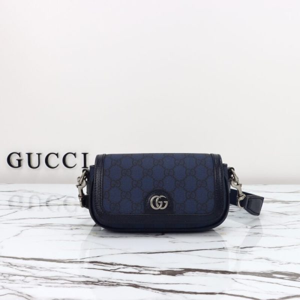 Gucci Ophidia Super Mini bleu — réplique