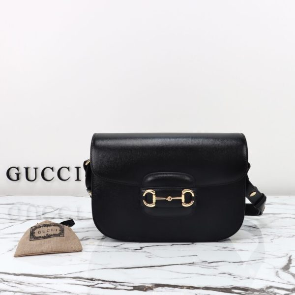 Gucci G 1955 Horsebit noir — réplique