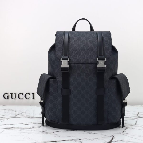Gucci GG Supreme sac à dos noir — réplique
