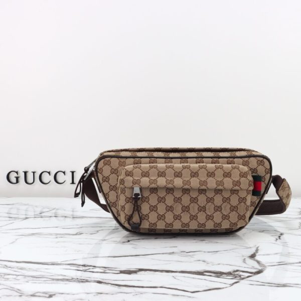 Gucci petit format GG sac banane Beige — réplique