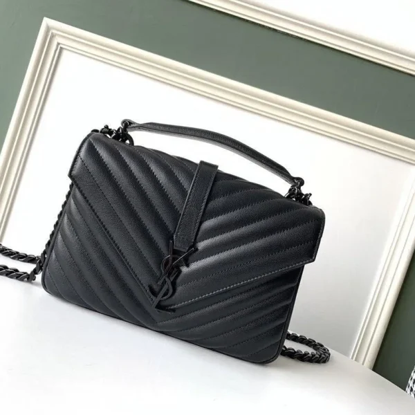 Sac Saint Laurent College format moyen matelassé cuir — réplique