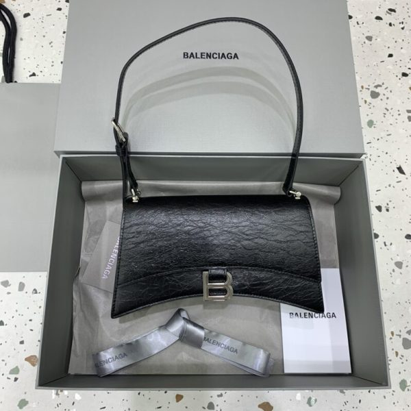 Balenciaga Crush petit format noir argenté — réplique