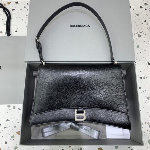 Balenciaga Crush grand format noir argenté — réplique