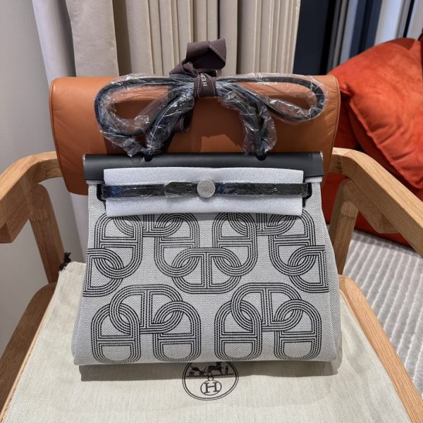 Hermès Herbag 31Cm Circuit noir — réplique