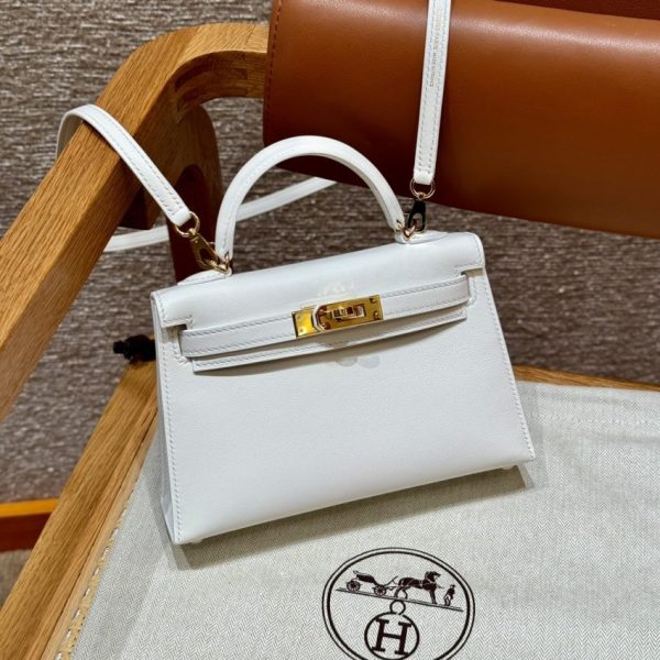 Hermès Kelly marron Epsom Blanc — réplique