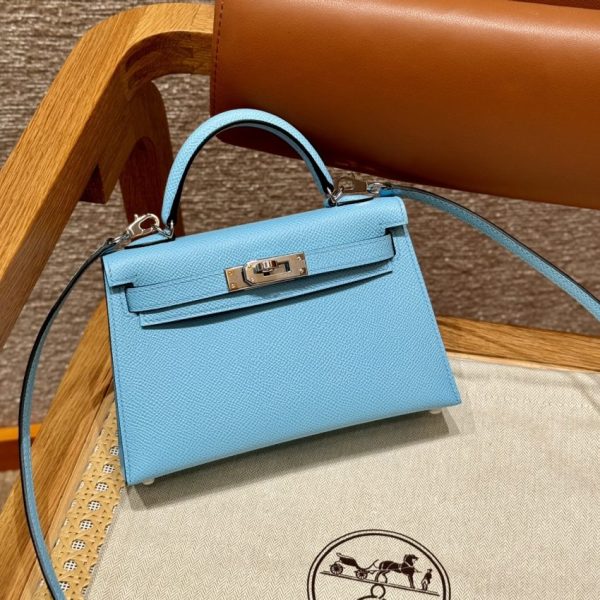 Hermès Kelly Celeste Epsom — réplique