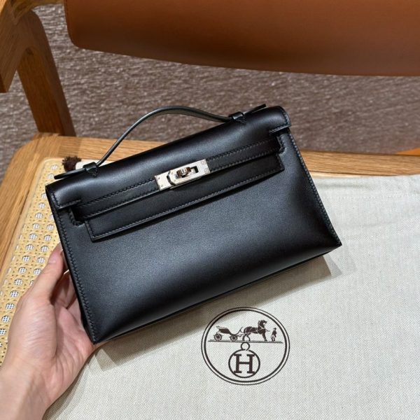 Hermès Kelly Pochette Swift noir — réplique