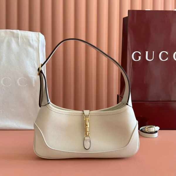 Sac porté épaule Gucci 26S JACKIE SLIM 27 en coloris crème coloris blanc cuir de veau — réplique