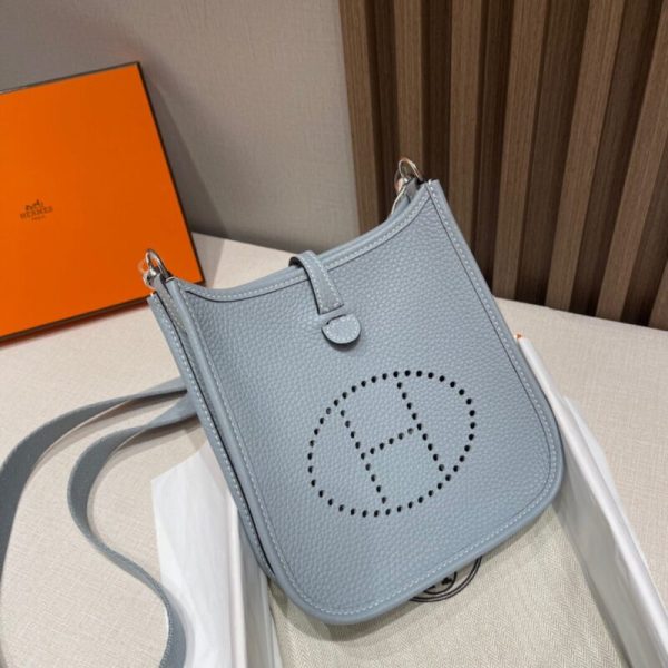 Hermès Evelyne II Tpm Linen bleu — réplique