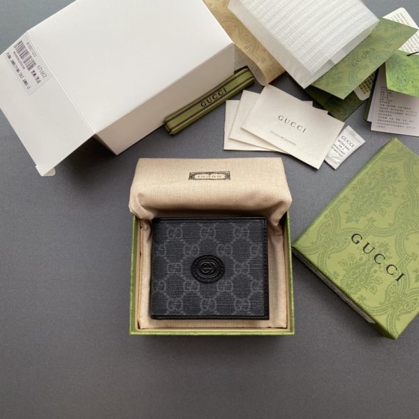 Gucci Interlocking portefeuille noir — réplique