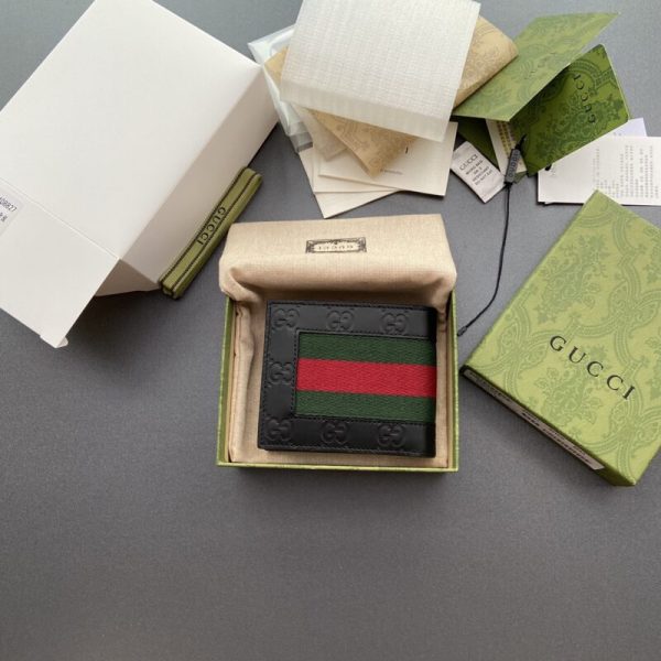 Gucci Double G Bifold portefeuille cuir — réplique