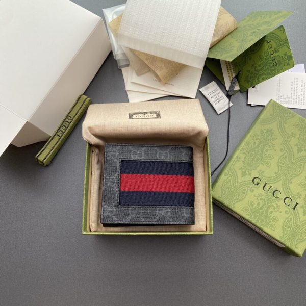 Gucci Double G Bifold portefeuille toile — réplique