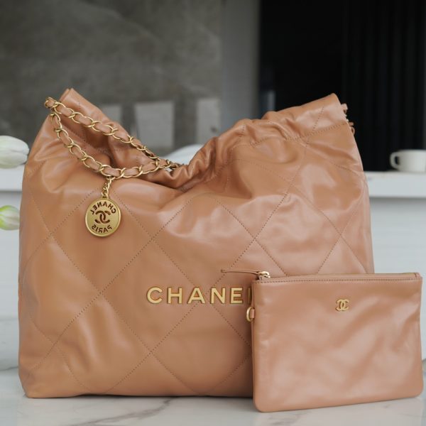 Chanel 22 moyen format sac Milk Tea — réplique