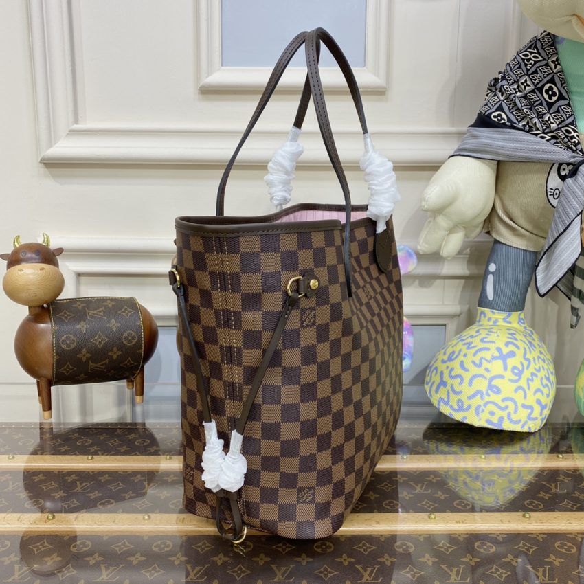 Louis Vuitton Neverfull MM Grid rose Inside — réplique – Image 2