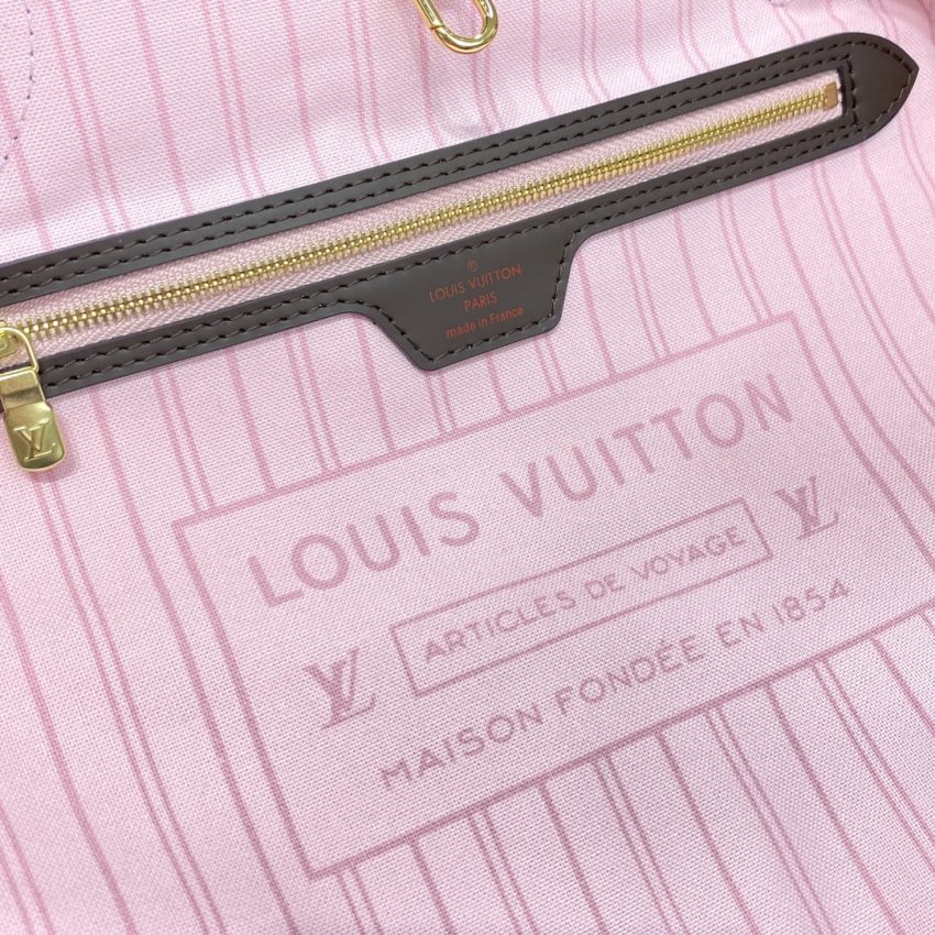 Louis Vuitton Neverfull MM Grid rose Inside — réplique – Image 7